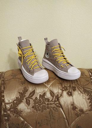 Женские высокие кеды на платформе converse 37 р