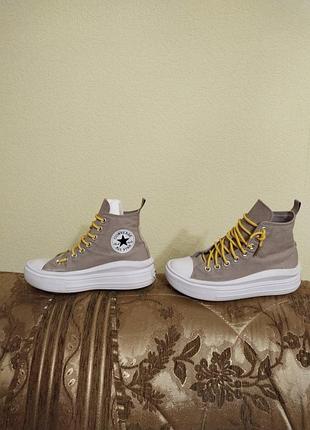 Женские высокие кеды на платформе converse 37 р