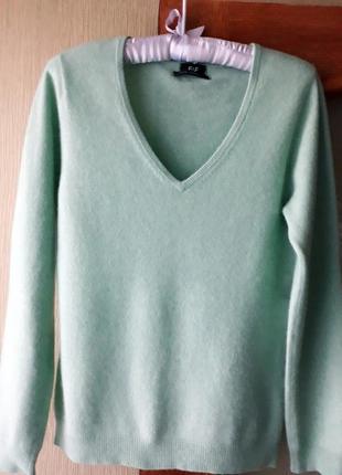 Кашеміровий светр м'ятного кольору1 фото