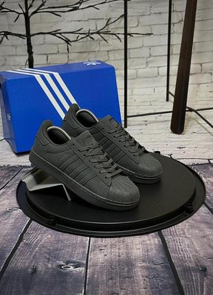 Кросівки adidas superstar, темно-сірі