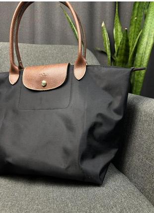 Longchamp✨ сумка шопер ✨брендовая женская сумка классический черный