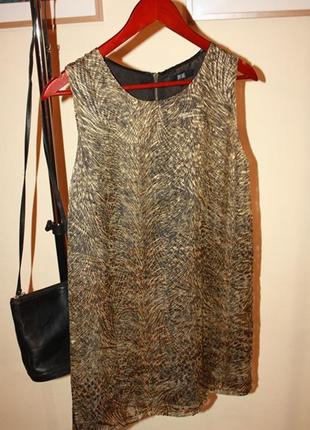 Надзвичайне шовкове коктейльне фактурне плаття dry lake, s2 фото