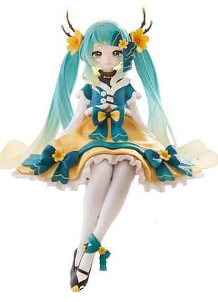 Фигурка статуэтка аниме сидячая хацуне мику hatsune miku