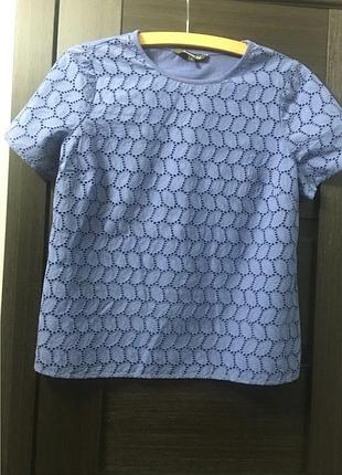 Bonmarché блакитна футболка мереживо