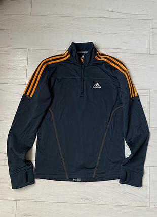 Adidas response climawarm спортивна кофта зіпка напівзіпка 1/2 на молнії лонгслів алідас оригінал xs 3/4 для бігу тренувань