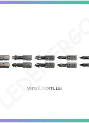 Набор насадок отверточных yato sl5 sl6 ph1 ph2 pz1 pz2 25мм 10шт для ремонта и монтажа