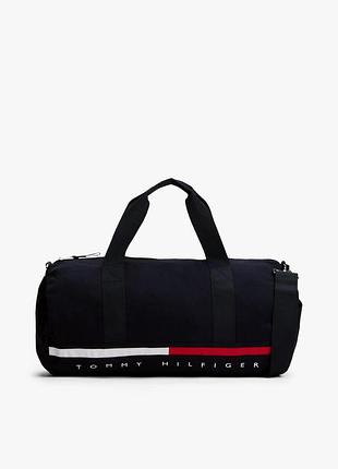 Спортивная сумка tommy hilfiger (631620074265) flag stripe logo тканевая синяя