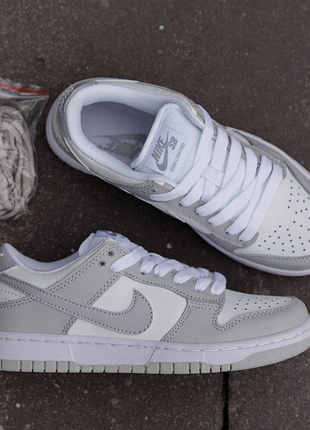 Sb dunk low white grey 8