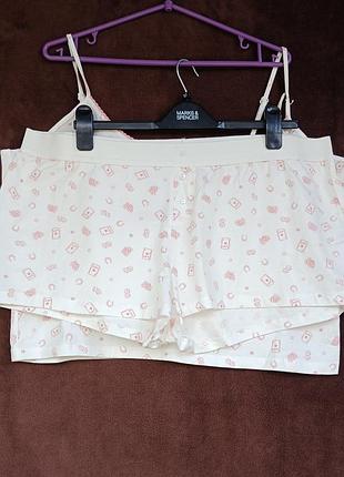 Костюм женский домашний с шортами, 2xl,eur 50-52,  батл