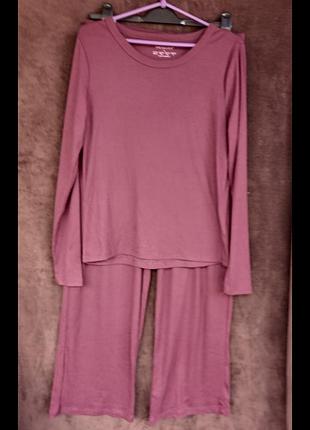 Костюм женский в рубчик, бордо, l, eur 42-44