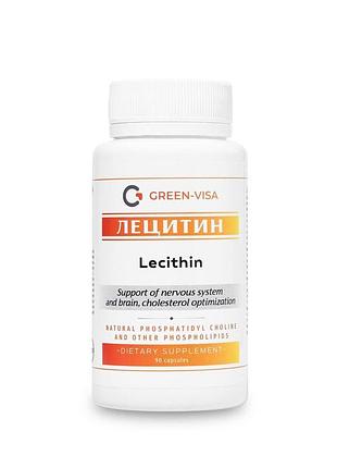 Лецитин (lecithin), 90 капсул, green visa