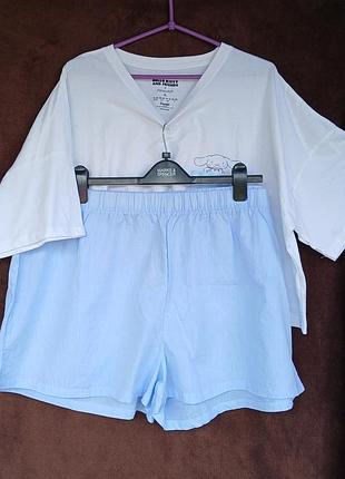 Костюм женский домашний с шортами, hello kitty and friends,  xl, eur 46-48