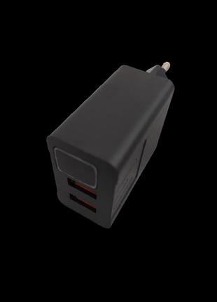 Адаптер з дисплеем cx qc03 220v 2 usb-порта top shop ua_
