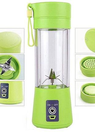 Блендер smart juice cup fruits usb зеленый 4 ножа top shop ua_