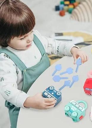 Машинка замочок з ключем toy key 469 синя top shop ua_