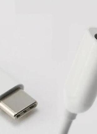 Переходник для наушников с 3,5usb-c на 3,5мм aux jack j-002 белый top shop ua_
