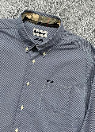 Men’s shirts button up barbour plaid light blue 5