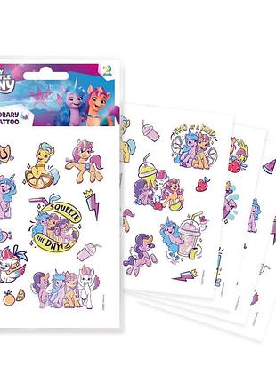 Набор детских временных татуировок "my little pony" 200438, 4 листа