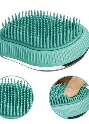 Мочалка с дозатором для моющего bath brush ly-139 голубая top shop ua_