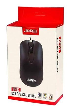 Мышь проводная компьютерная jedel cp87 черная top shop ua_
