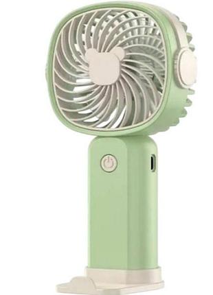 Вентилятор настольный мини ручной аккумуляторный с usb handheld fan and ly-838 klw-f8 зеленый top shop ua_