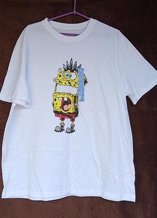 Футболка мужская, котоновая spongebob,  l