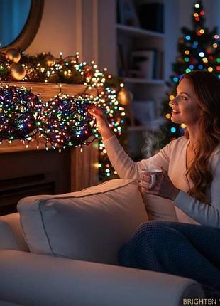 Гирлянда линейная внутренняя 5м 80led 4478 clear black with control and 2-50 черный провод, мультиколор top shop ua_