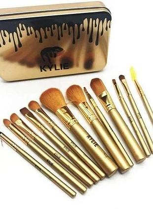 Пензлики для макіяжу make up brush set золото top shop ua_
