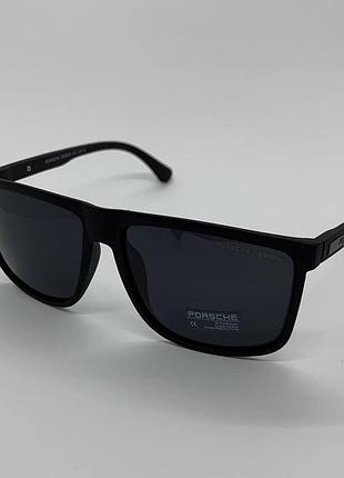 Чоловічі сонцезахисні окуляри porsche design з поляризацією та uv400-захистом | стильні окуляри в чорній оправі
