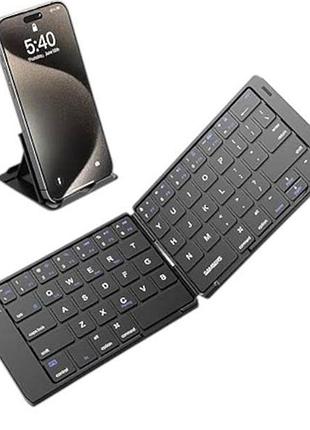 Клавиатура портативная складная bluetooth для android, ios bt hb 028 черная top shop ua_