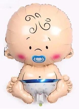 Фольгированный шарик js balloon фигура "baby boy" 10 шт наполнение воздухом или гелием для тематических вечеринок бежевый