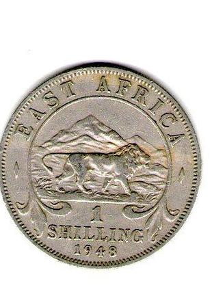Британский восточная африка 1inted, 1948 год медно-никелевый сплав, 7.81g, ø 27.8mm no3205