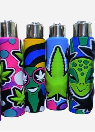 Набор зажигалок clipper the coolest silicone в силиконовом чехле 6 шт