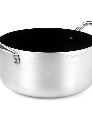 Кастрюля flonal pura induction 7,9 л алюминий серебристая для профессионального приготовления gprc22870