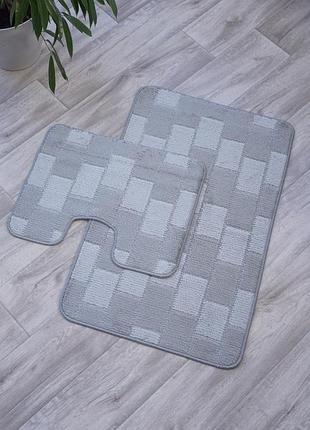 Комплект у ванну 60*100 та 60*50см сірий 0739