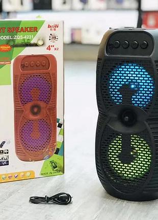 Портативна акустична колонка zqs-4231 з bluetooth