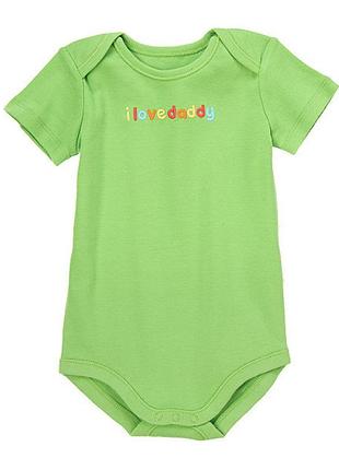 Хлопковый бодик с вышивкой gymboree размер 3-6 мес я люблю папу i love daddy джимбори