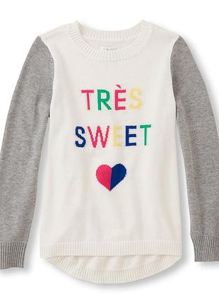 Тоненький хлопковый свитерок кофта tres sweet сhildrensplace размер s(5-6) рост 107-122 см