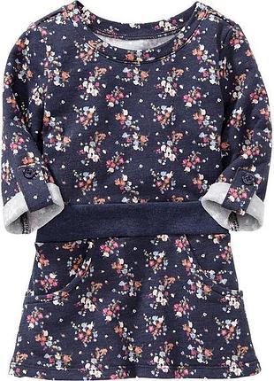 1, туніка у квітах на тонкій мохрі old navy розмір 5т зріст 107-114 см