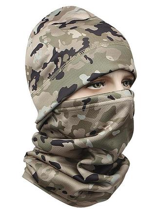 Комплект шапка-баф lesko jy-139 camouflage cp флисовая 18шт