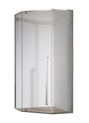 Душевая кабина без поддона koer sr sc06-100x100x200-tr-01 прозрачное стекло easy clean 8мм, хром (kr5365)