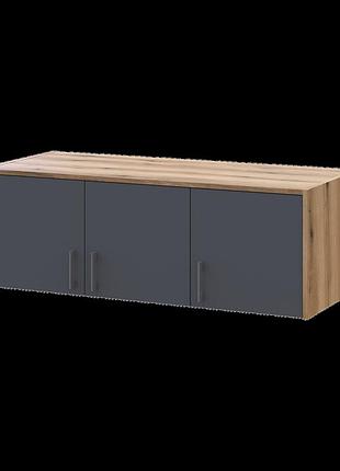 Антресоль doros ронди дуб артизан/графит 3 дсп 121х52х41 (80737822)