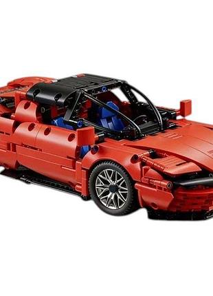 Конструктор ferrari daytona sp3 1280 деталей на 38 сантиметрів машина technic червоний ферарі