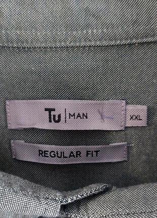 Чоловіча сорочка з довгим рукавом колір м'яти tu regular fit на ог 140 ...