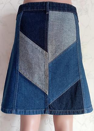 Юбка комбинированная джинсовая river island 7