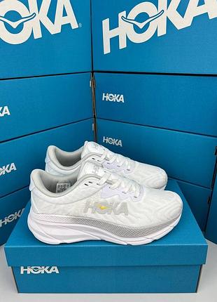 Женские кроссовки hoka challenger art 7 white grey