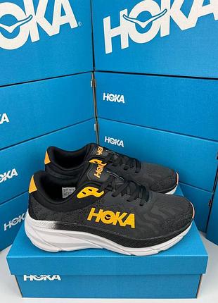 Мужские кроссовки hoka challenger art 7 black white orange
