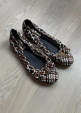 Балетки жіночі salvatore ferragamo 7.5 (~37) плетена шкіра, оригінал як нові