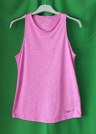 Майка трапеція в кольорі рожево-неоновий меланж nike dri-fit