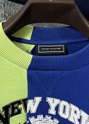 Кофта чоловіча світшот tommy hilfiger collection синій салатовий s m 7